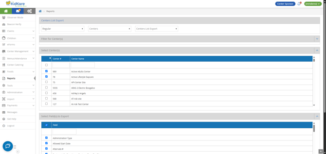 center_claims_export_select_Center