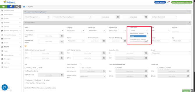 providers_notclaiming_claim source