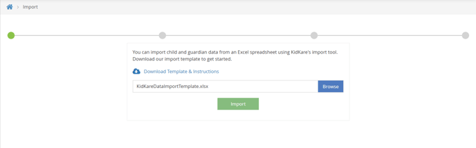 Centers - Import - Click Import