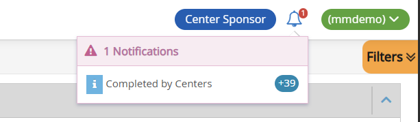 center sponsor - eforms ready notification