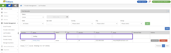 list providers_tablefilter