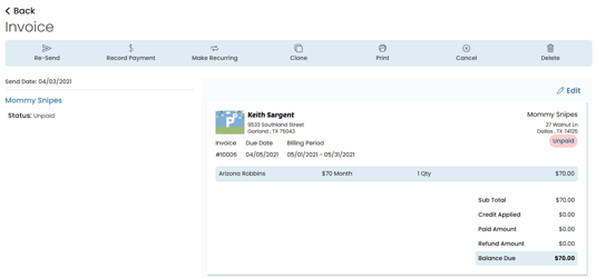 Manage Overdue Invoice