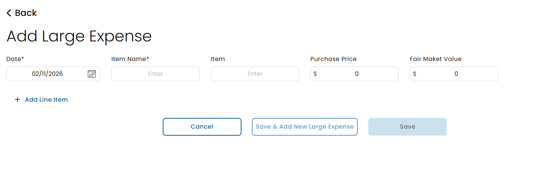 Add Other Large Expense