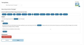Email Template Editing Example