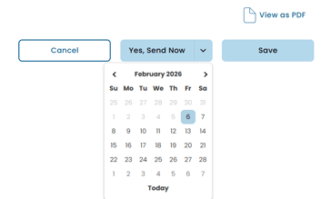 Future Invoice Date Calendar