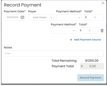 Record Payment Source