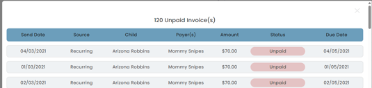 Unpaid Invoices